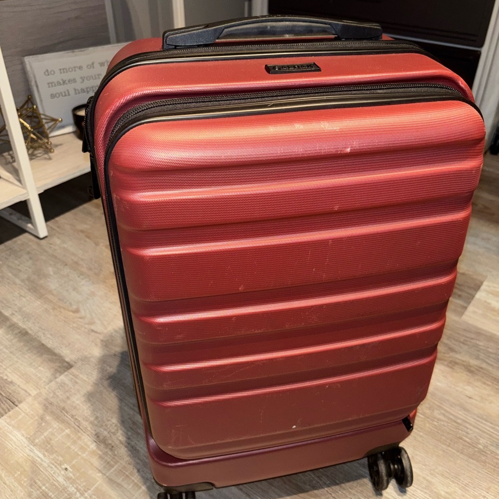 Calpak Red Carry-On Suitcase